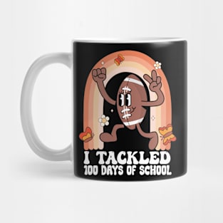 I Tackled 100 Days School 100th Day Football Student Teacher Mug